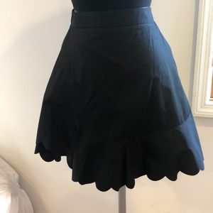 See By Chloe black skirt. Scalloped edge
